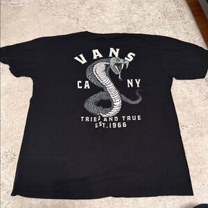 Vans Black T-Shirt with Snake Graphic